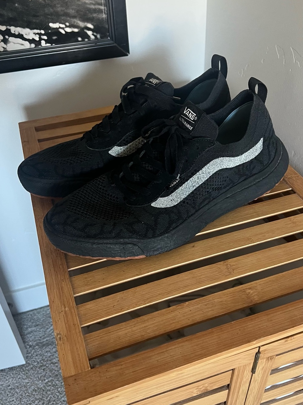 Vans Black Sneakers with White Side Stripe
